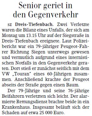 Siegener Zeitung vom 2. November 2016